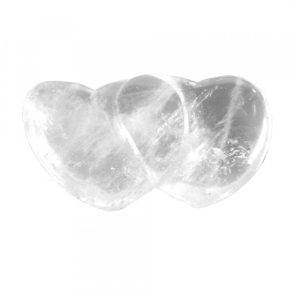 Kleine Partner-Herzen - Steinsorte Bergkristall